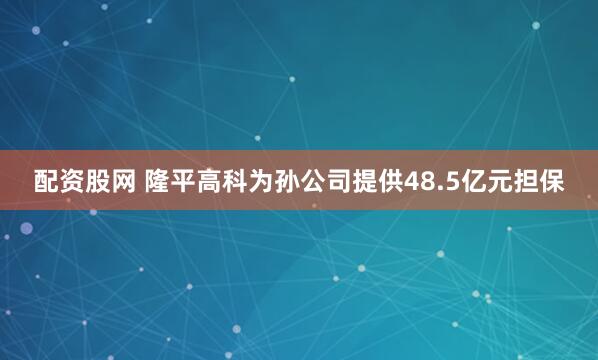 配资股网 隆平高科为孙公司提供48.5亿元担保
